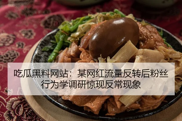 吃瓜黑料网站：某网红流量反转后粉丝行为学调研惊现反常现象